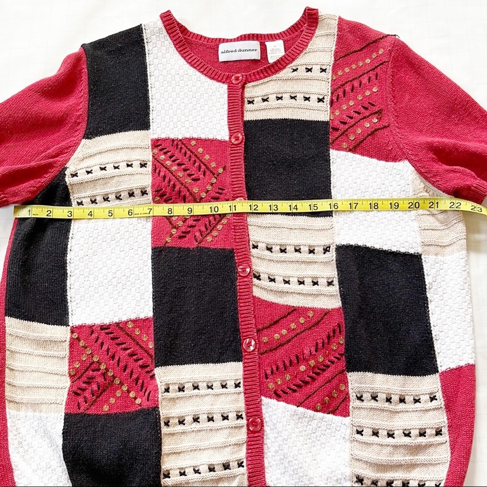 Alfred Dunner, Short Sleeve Cardigan Sweater, Size XL - Picture 3 of 7